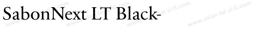 SabonNext LT Black字体转换